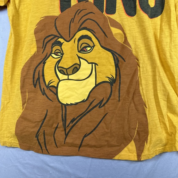 Disney Lion King Shirt Mens XL Yellow KING Graphic Tee T-Shirt Movie Top - Picture 2 of 11
